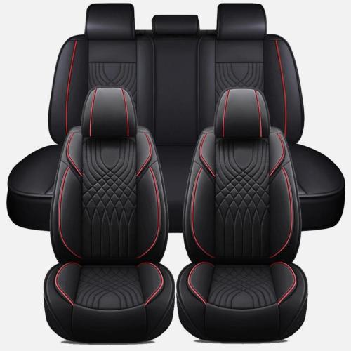 For Dodge Leather Car Seat Covers Protector  Full Set Front Rear Cushion