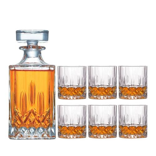 Glass Decanter kit Whiskey Wine Bottle Glass Set