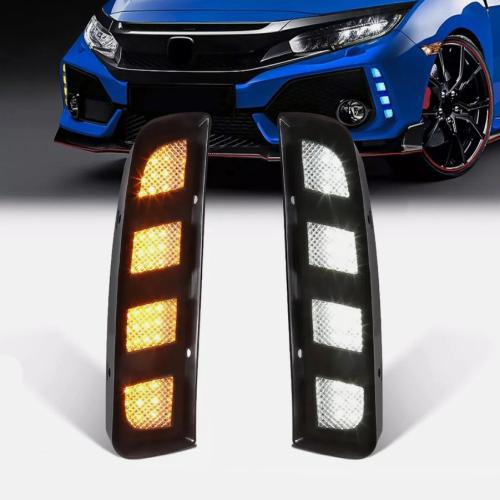 DRL for Honda Civic Type R 2017-2021 LED Daytime Running Fog Light Dynamic Turn