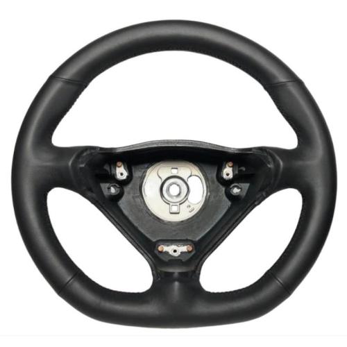 Smaller thicker all smooth black leather steering wheel For Porsche 996 986 MT