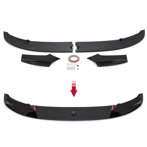 Gloss Front Bumper Spoiler Lip Splitter For 11-16 BMW F10 520i 528i 550i M Sport