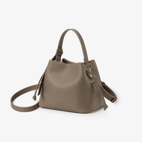 PU Leather Easy Matching Handbag durable & large capacity & attached with hanging strap & waterproof & breathable PC