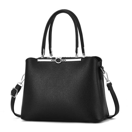 PU Leather Easy Matching Handbag durable & two piece & waterproof Lichee Grain PC