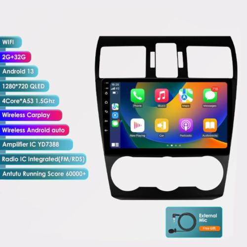 Wireless Carplay Android 13.0 Car Stereo Radio For Subaru XV Crosstrek 2012-2014