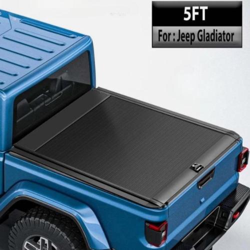 5FT Retractable Truck Bed Tonneau Cover Weatherproof For 2020-2025 Jeep Gladiator