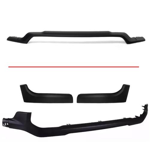 Matte Black Front Upper + Lower Grille Molding Trim For 2019-2024 RAM 2500 3500