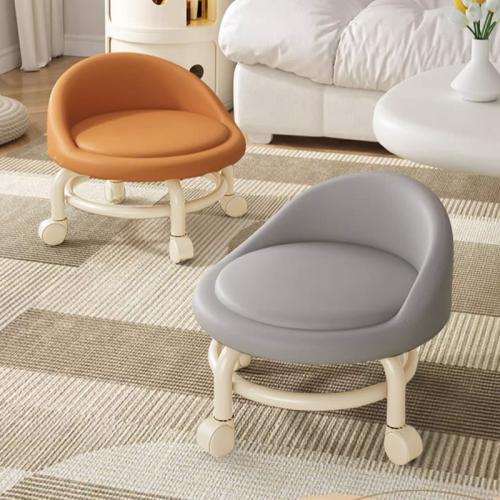 Carbon Steel & Polypropylene-PP & Sponge 360degree rotation Stool with caster Solid PC