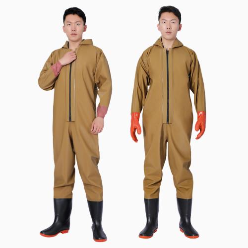 PVC & Knitted Quick Dry Wader Pants & waterproof & breathable yellow PC