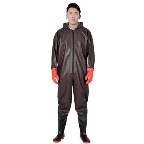PVC & Knitted Quick Dry Wader Pants & waterproof & breathable coffee PC