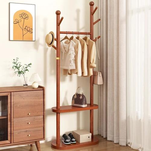 Birch & Medium Density Fiberboard Multifunction Clothes Hanging Rack PC