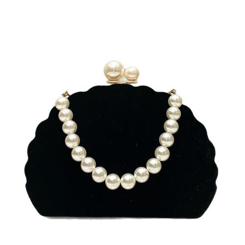 Perla di plastica & Poliestere Spojková taška Nero kus