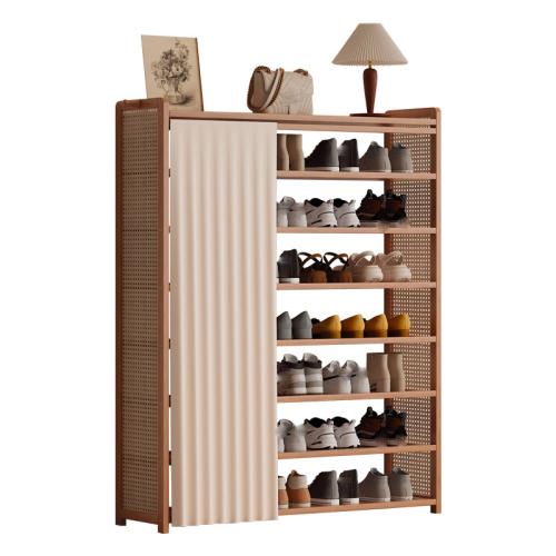 Junta de MDF & Moso Bamboo & Rota Bastidor de zapatos de almacenamiento, Sólido,  trozo