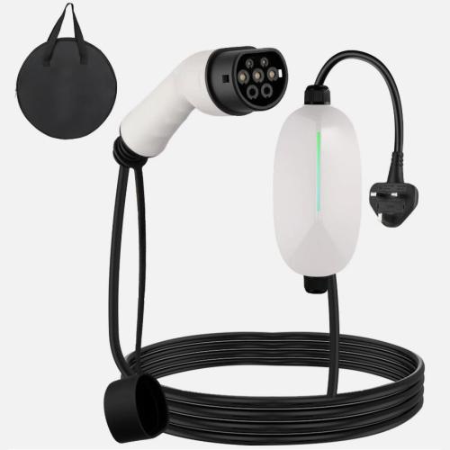 13A EV Charging Cable Type 2 UK Plug 3 Pin Electric Vehicle Car Charger Protable