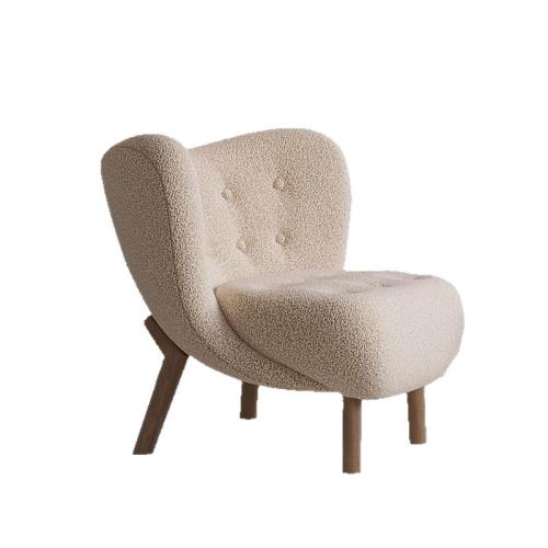 Solid Wood & Berber Fleece Soft & Multifunction Lazy Sofa durable plated PC