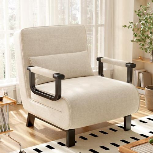 Cloth & Metal & Sponge Sofa Bed beige PC