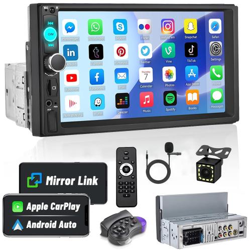 Plastic GPS System & HD Multifunctional Carplay black PC