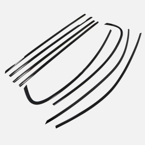 For BMW 5 Series F10 2011-2016 Gloss Black Window Molding Trim Frame Strips 8Pcs