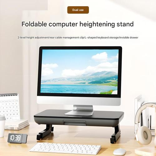 Métal & Plastique & Silicone Stand d’ordinateur portable Noir pièce