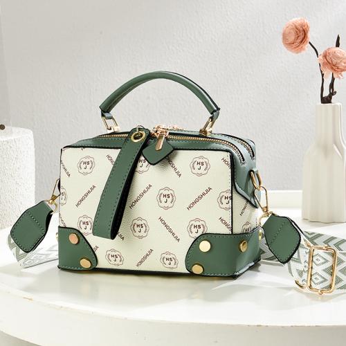 PU Leather Tote Bag Crossbody Bag contrast color & sewing thread PC