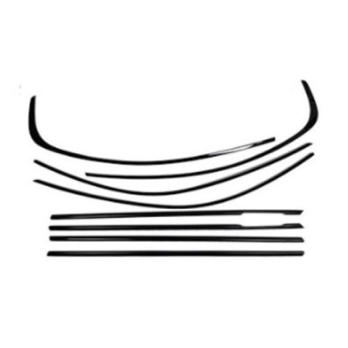 Gloss Black Window Sill Molding Trim Strips For BMW 3 Series E90 2006-2012