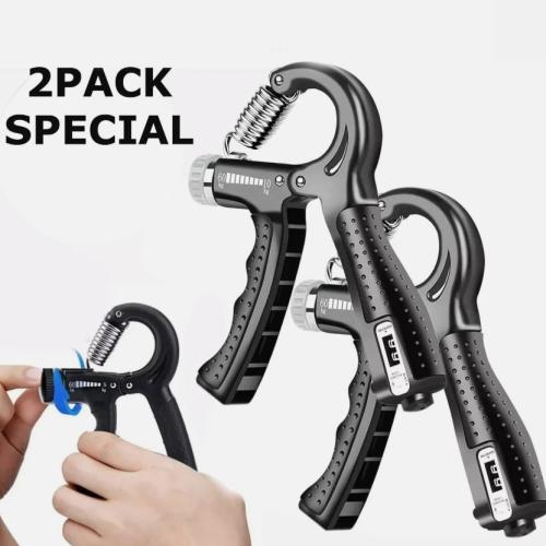 2Pcs Set  Hand Grip Strengthener Power Trainer Gripper Strength Adjustable Gym Exerciser