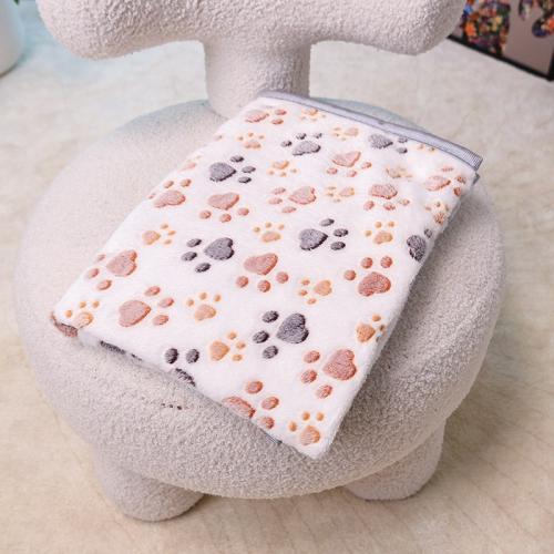 Coral Fleece Pet Blanket Beds & washable footprint Bag