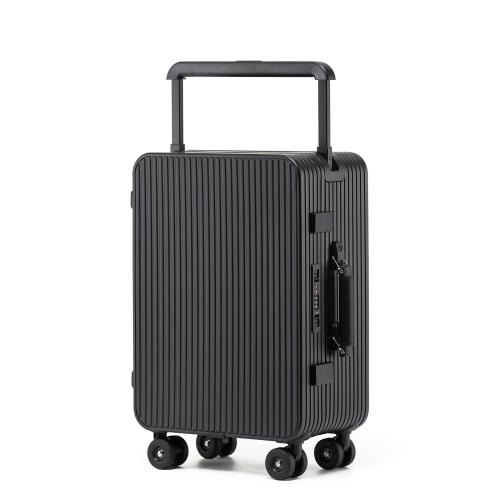 Aluminium Alloy Suitcase with password lock & hardwearing striped PC