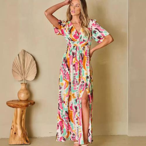 Polyester Einteiliges Kleid, mehrfarbig,  Stück