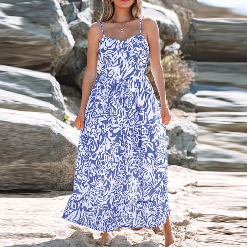 Polyester A-line One-piece Dress fuchsia PC