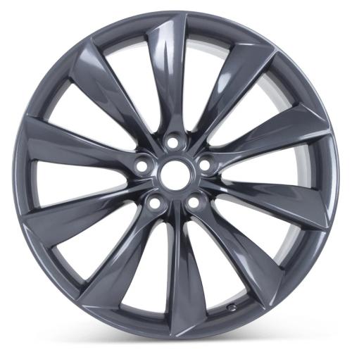 New 21 inch x 9 inch Rear Wheel for Tesla Model S 2012-2017 Gray Rim 97095