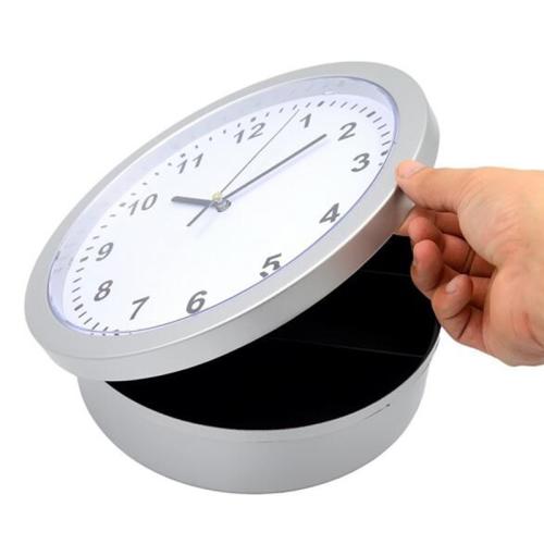 Plastic Concealed Safe Wall Clock for storage & durable PC