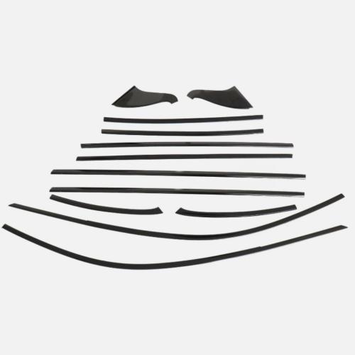 For Infiniti Q50 2014-23 Gloss Black steel Car Window Strip Cover Trim Kit 12x