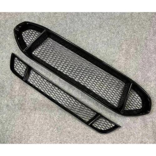 Gloss Black Front Bumper Upper and Lower Grille For Ford Mondeo Fusion 2013-2016
