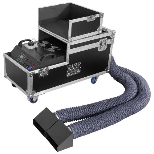 3000W Low Lying Fog Machine Dual Output Waterbased /w Hose Outlets Remote control