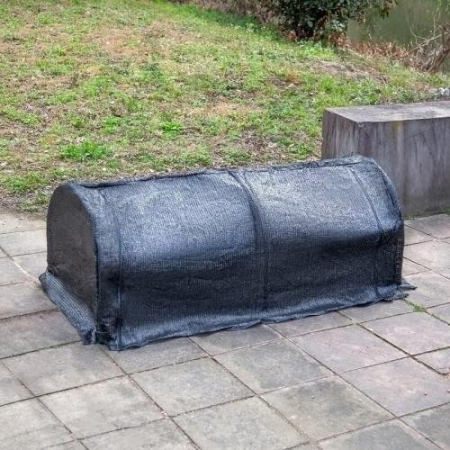 Steel Tube & PE Plastic Greenhouse Solid black Set