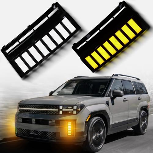 LED DRL Daytime Running Fog Light Lamps/Turn Signal For 2024-25 Hyundai Santa Fe