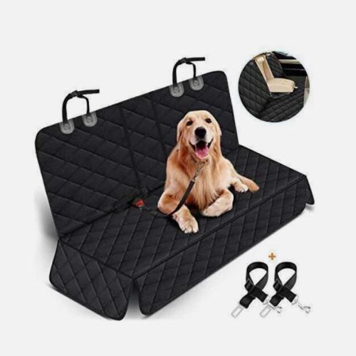 Dog Car Seat Cover Waterproof Back Seat Protector Non-Slip with 2 Dog Seat Belts