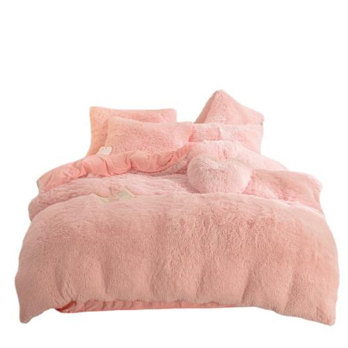 Crystal Velvet Bedding Set four piece & washable Dayestuff Solid Set