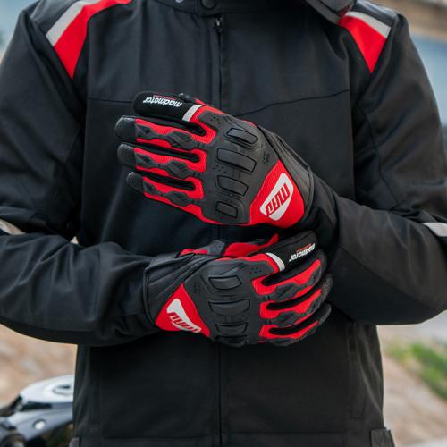 Microfiber PU Synthetic Leather & Leather & Polyester Riding Glove can touch screen & anti-skidding & breathable Pair