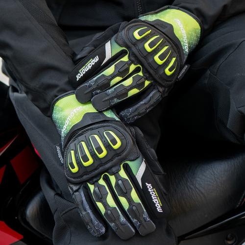 Microfiber PU Synthetic Leather & Leather Riding Glove can touch screen & anti-skidding & breathable Pair