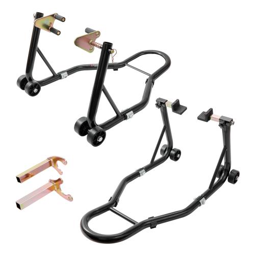 Motorcycle Stand Lift 850lbs Front Rear Wheel Fork Stand Heavy Duty