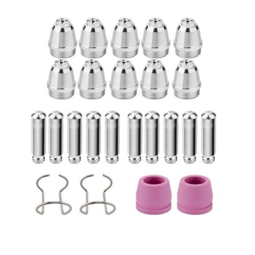 24pcs Plasma Cutter Torch Consumables Tip Kit for SG-55 AG-60 WSD-60 CUT50 60Amp