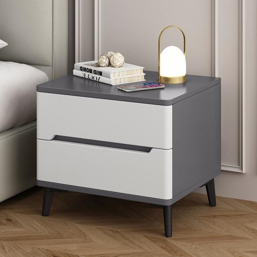 Wood Bedside Cabinet dustproof  Sintered Stone : PC