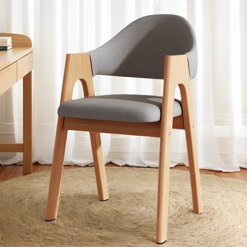 Sponge & Solid Wood & Cotton Linen Casual House Chair PC