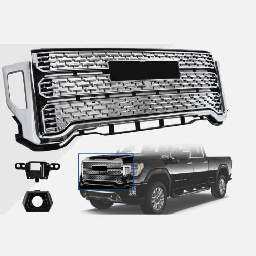 For 2020-2023 GMC Sierra 2500 HD 3500 HD Denali Style Front Bumper Grille Chrome