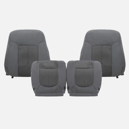 For 2011-2016 Ford F250 F350 XLT FX4 Front Cloth Seat Cover Gray / Driver Foam