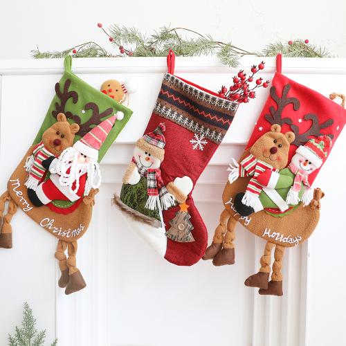 Cotton thread & Cloth Christmas Decoration Stocking christmas design PC