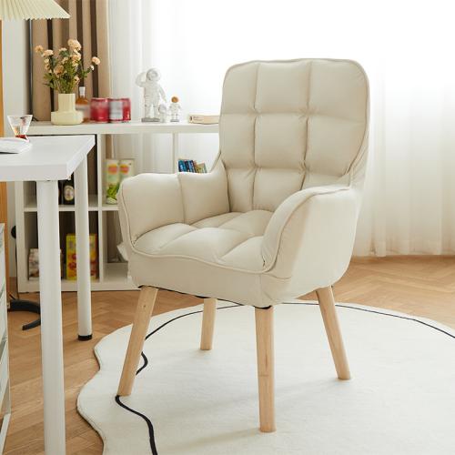 PU Leather Casual House Chair Sponge & Wood PC