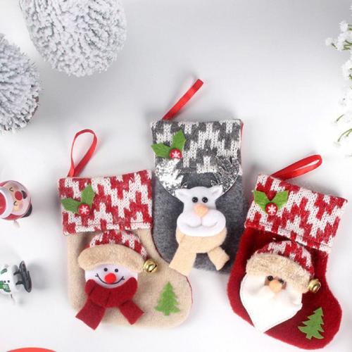 Cloth Christmas Decoration Stocking christmas design mixed colors Lot