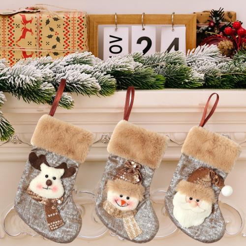 Cloth & Polyester Christmas Decoration Stocking christmas design Lot
